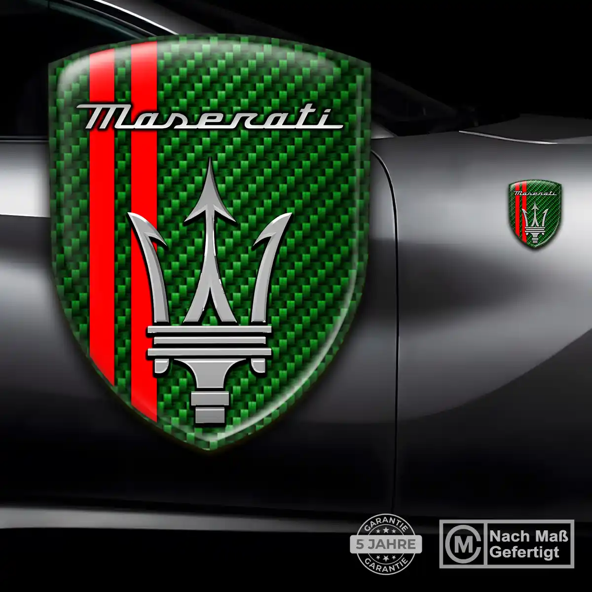 Maserati 3D Gel Aufkleber Emblem Premiumqualität