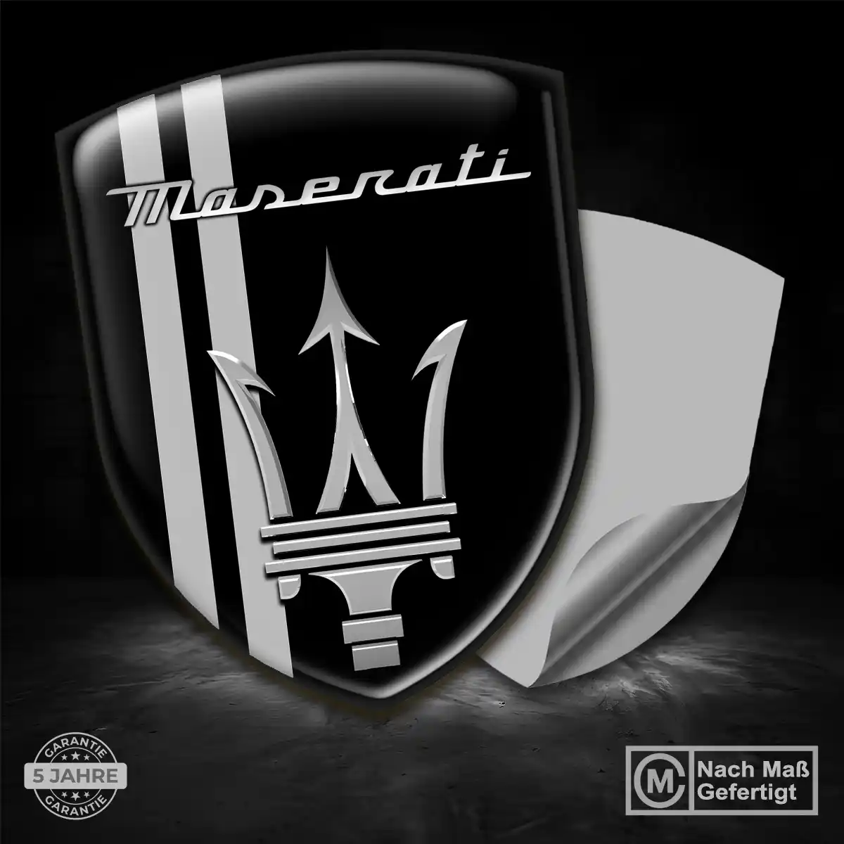 Maserati 3D Gel Aufkleber Emblem Stilvolles Design