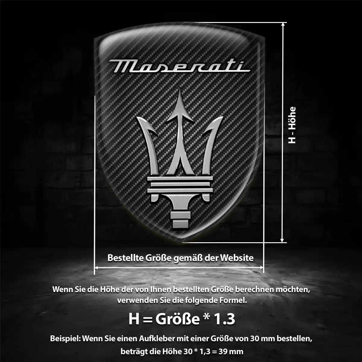 Maserati 3D Gel Aufkleber Embleme Auto Hohe Qualität