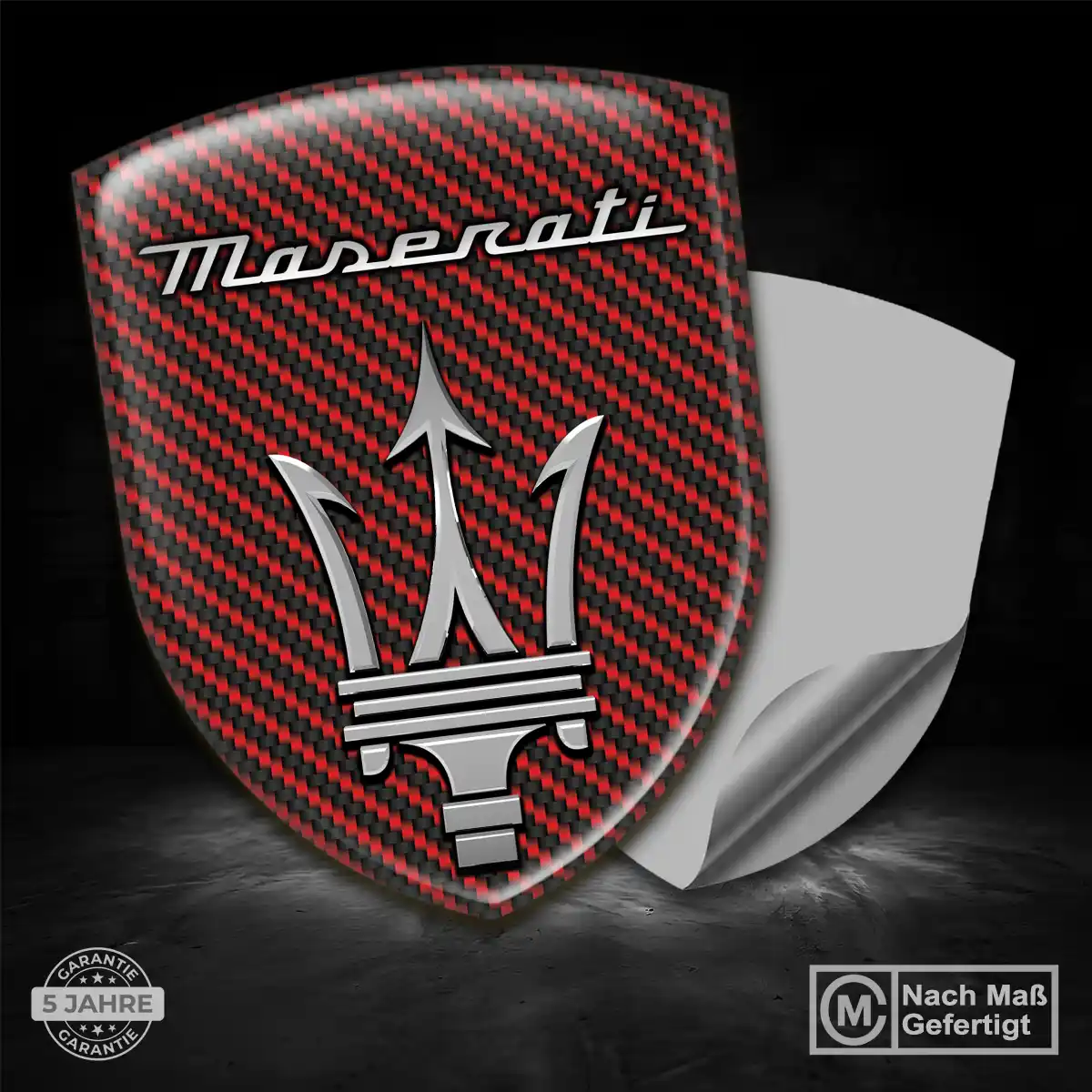 Maserati 3D Gel Aufkleber Embleme Premium-Edition