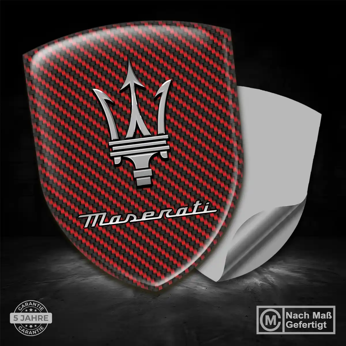 Maserati 3D Gel Aufkleber Silikon Auto Premium-Edition