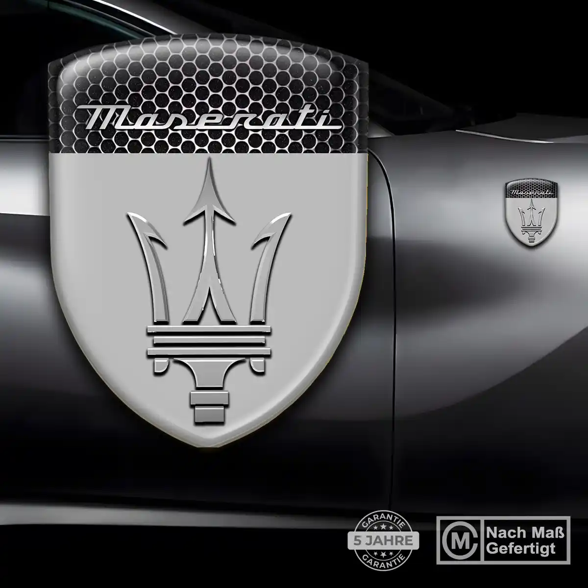 Maserati 3D Gel Aufkleber Silikon Auto Stilvolles Design