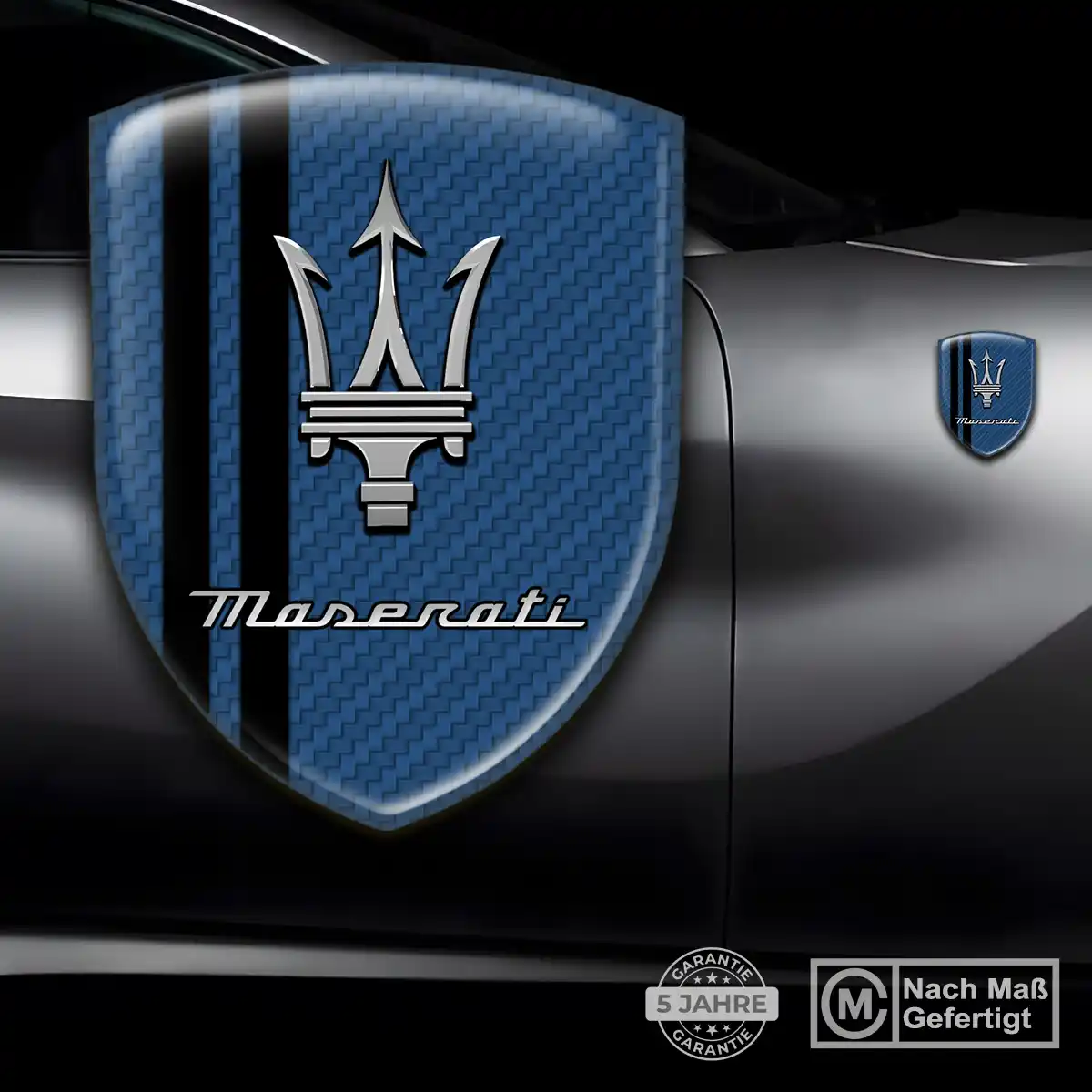 Maserati 3D Gel Aufkleber Silikon Premiumqualität