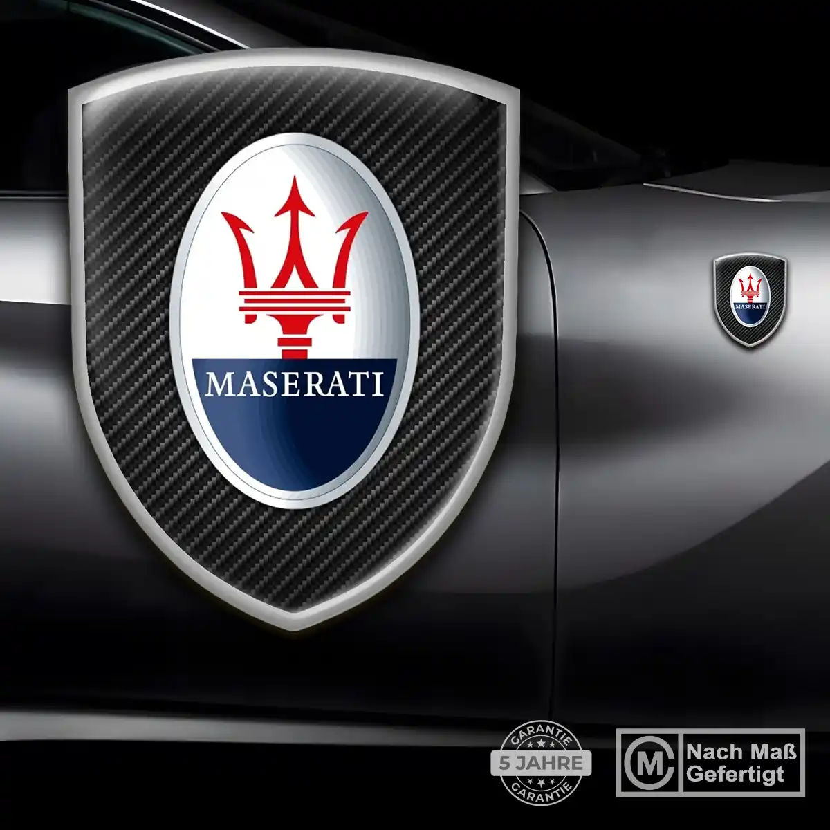 Maserati 3D Gel Aufkleber Wappen Auto Premium-Edition
