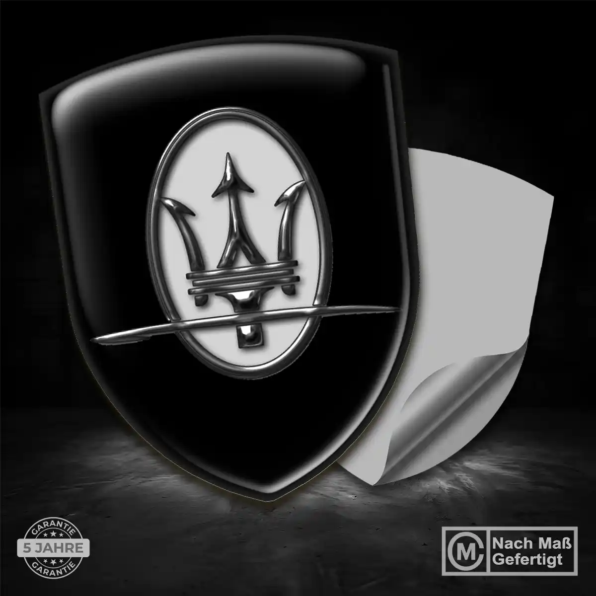 Maserati 3D Gel Aufkleber Wappen Auto Stilvolles Design