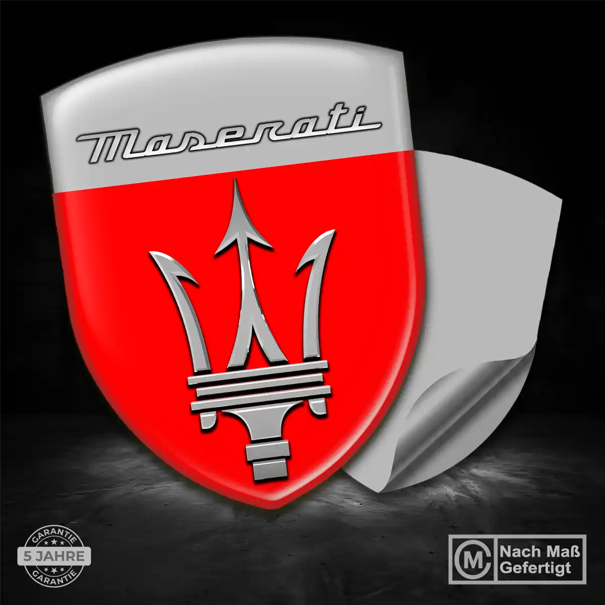 Maserati 3D Gel Aufkleber Wappen Hohe Qualität