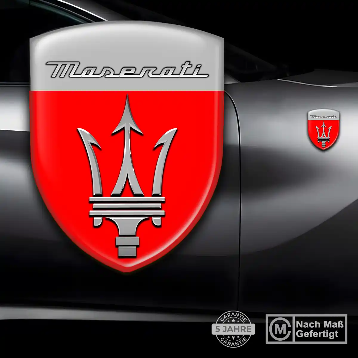 Maserati 3D Gel Aufkleber Wappen Hohe Qualität