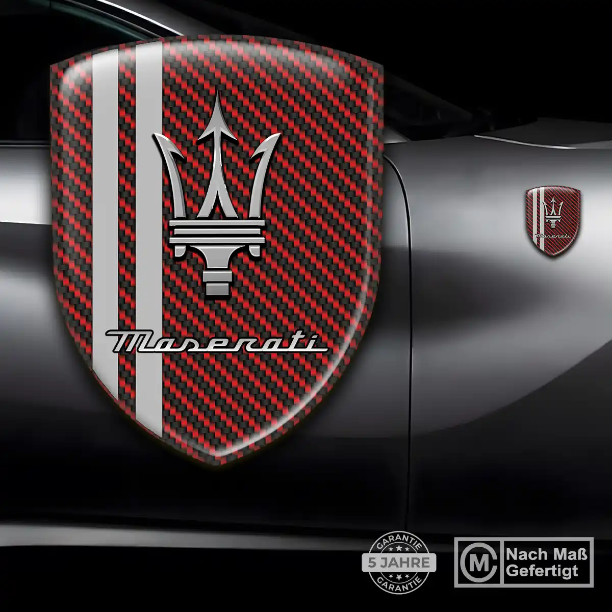 Maserati Aufkleber 3D Gel Emblem Auto Stilvolles Design