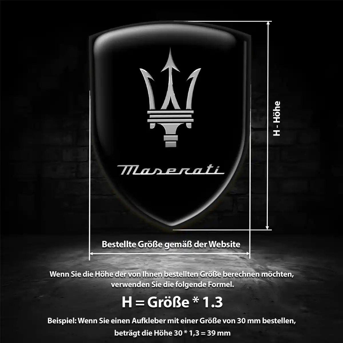 Maserati Aufkleber 3D Gel Embleme Auto Stilvolles Design