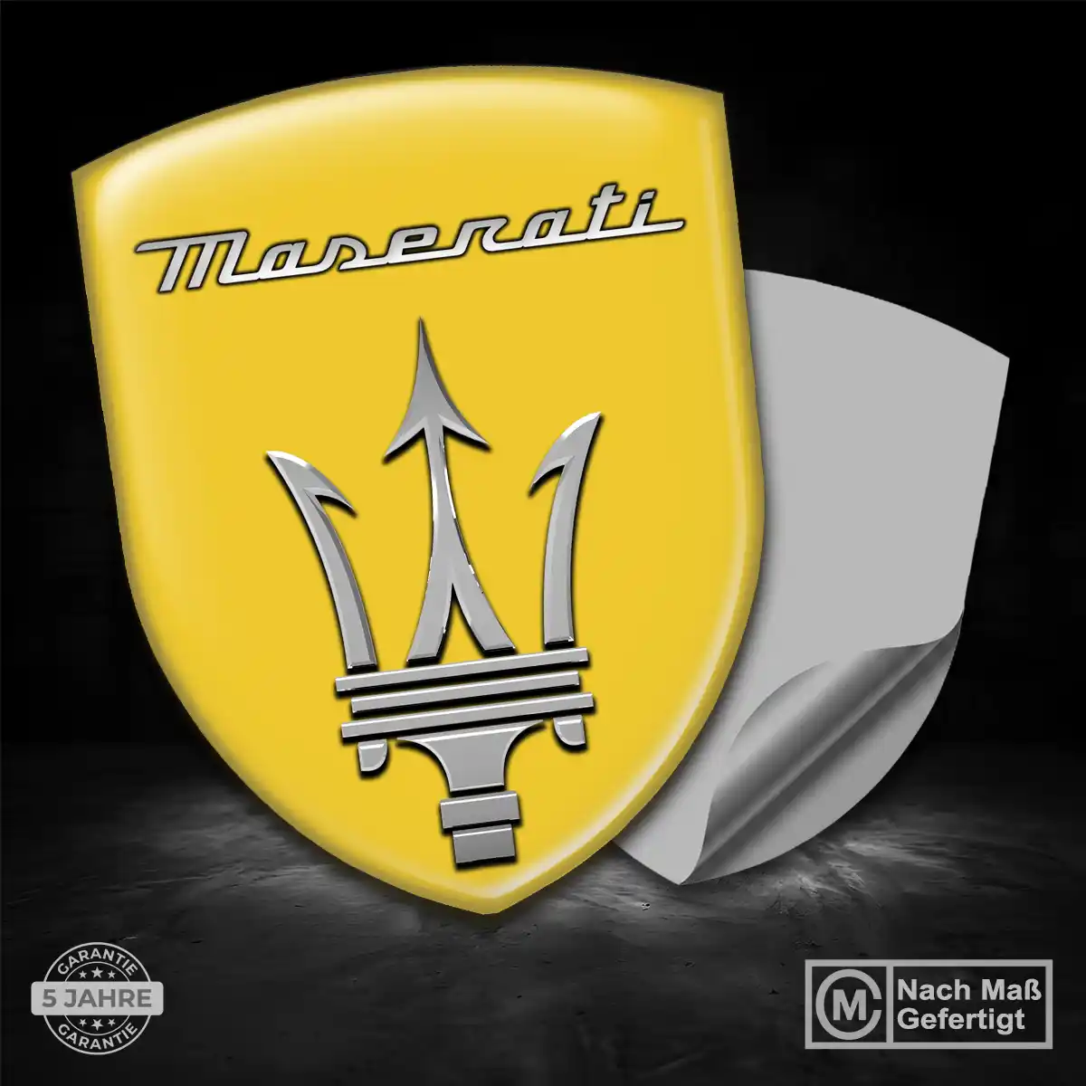 Maserati Aufkleber 3D Gel Silikon Auto Stilvolles Design