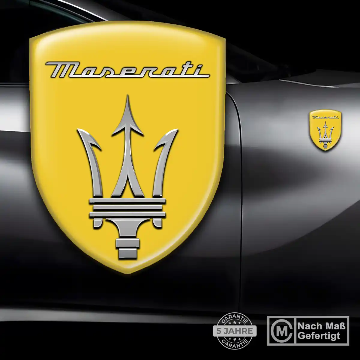 Maserati Aufkleber 3D Gel Silikon Auto Stilvolles Design