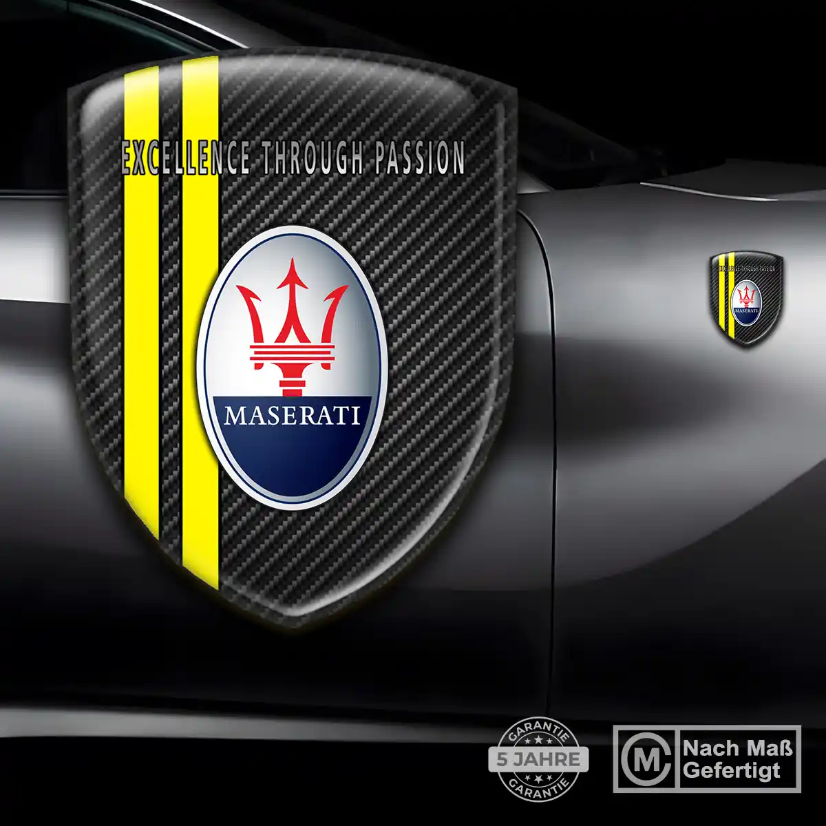 Maserati Aufkleber 3D Gel Silikon Hohe Qualität
