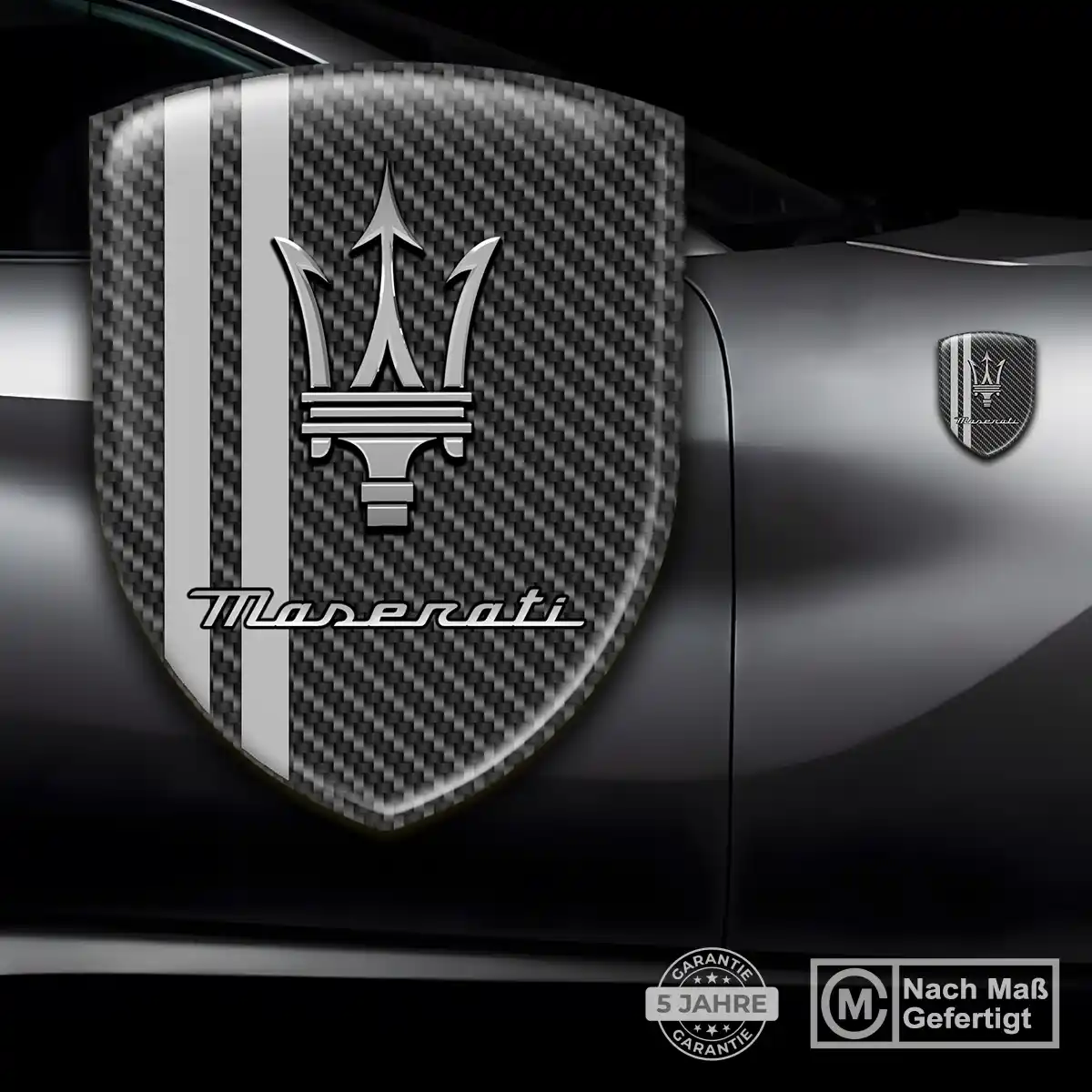 Maserati Aufkleber 3D Gel Silikon Stilvolles Design