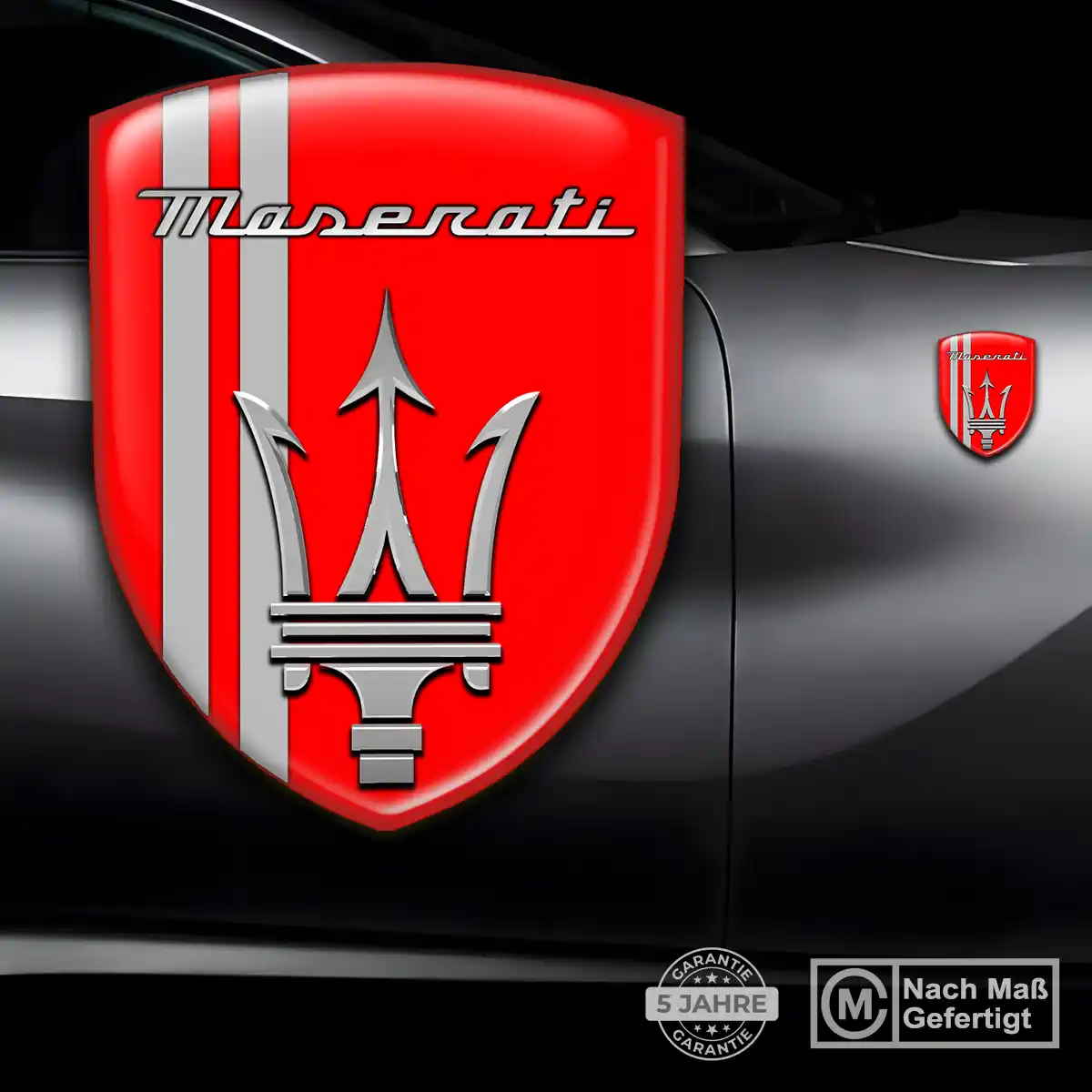 Maserati Aufkleber 3D Gel Wappen Auto Premium-Edition