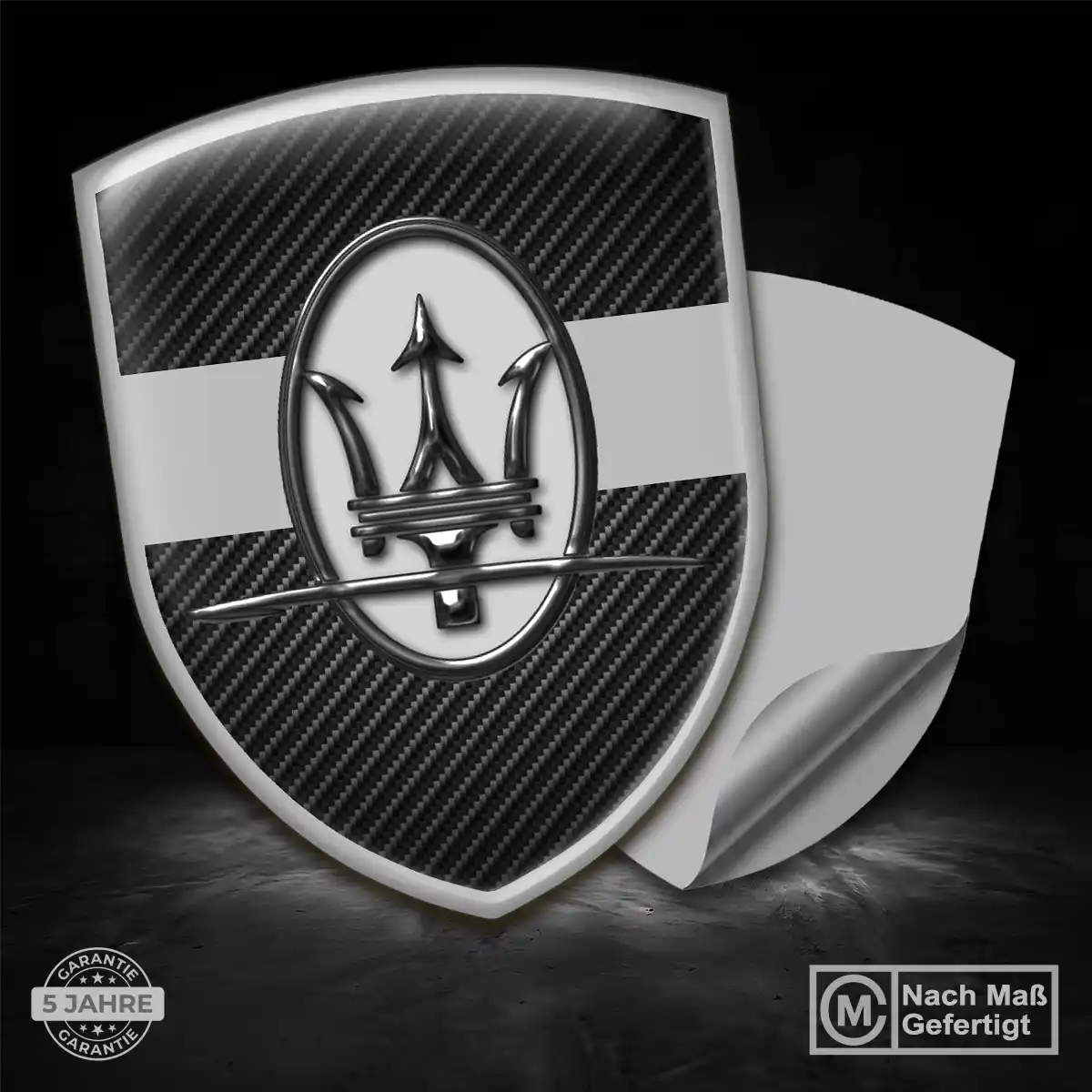 Maserati Aufkleber 3D Gel Wappen Auto Stilvolles Design
