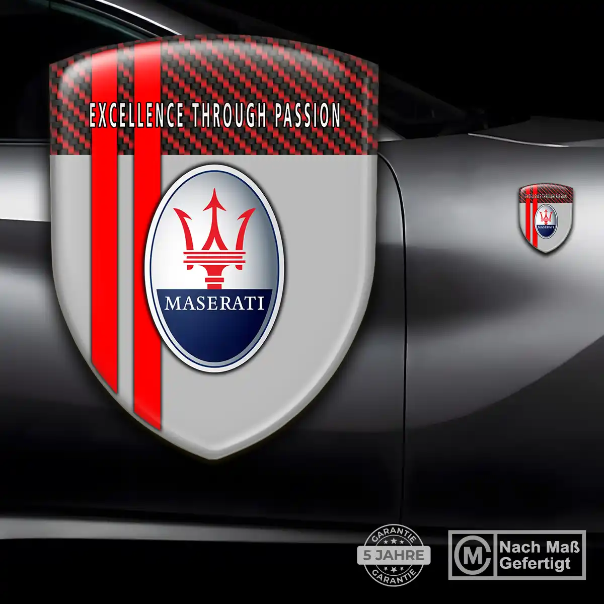 Maserati Aufkleber 3D Gel Wappen Hohe Qualität