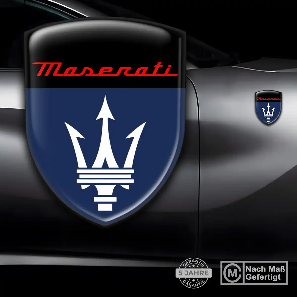 Maserati Aufkleber 3D Gel Wappen Premium-Edition