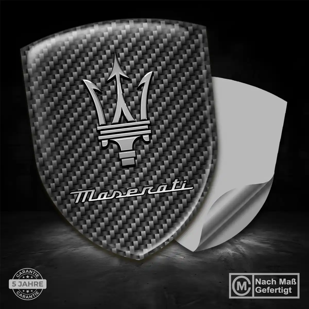 Maserati Aufkleber 3D Gel Wappen Premiumqualität
