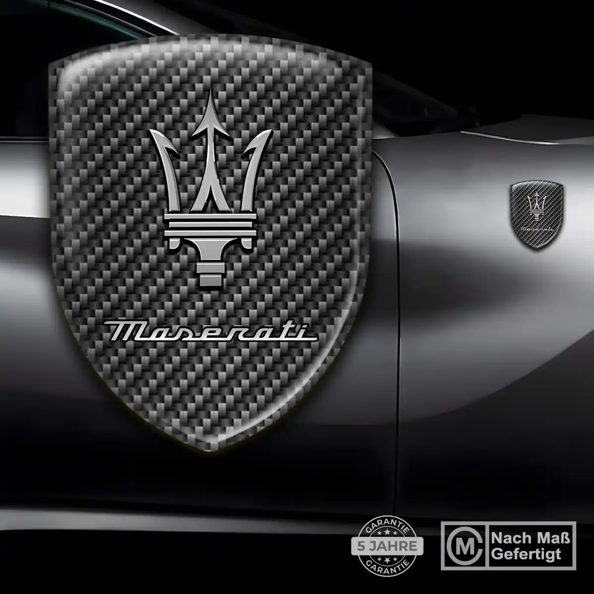 Maserati Aufkleber 3D Gel Wappen Premiumqualität