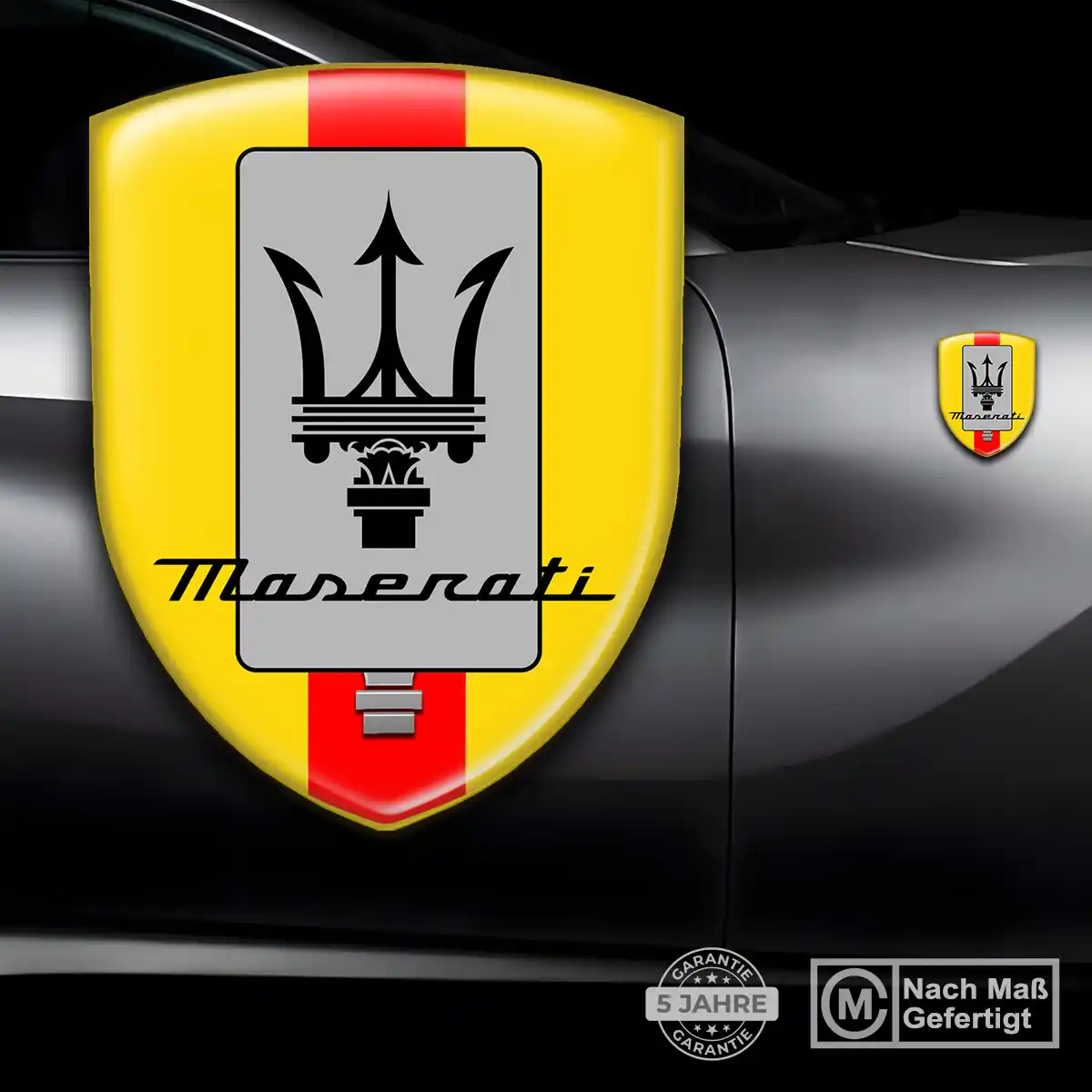 Maserati Aufkleber 3D Gel Wappen Stilvolles Design