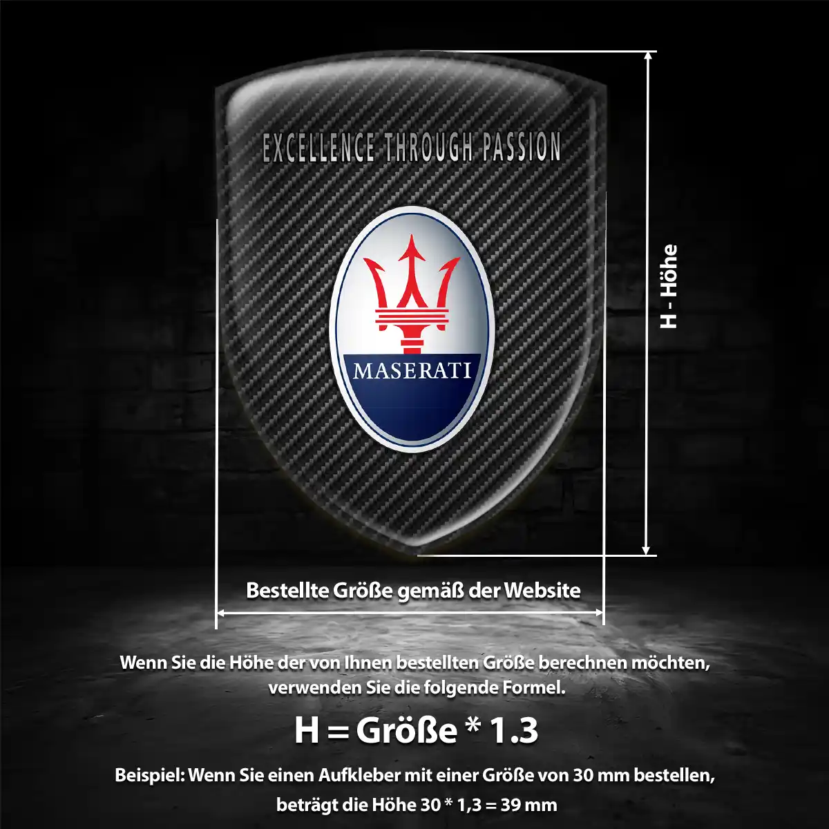 Maserati Aufkleber Emblem Auto Hohe Qualität