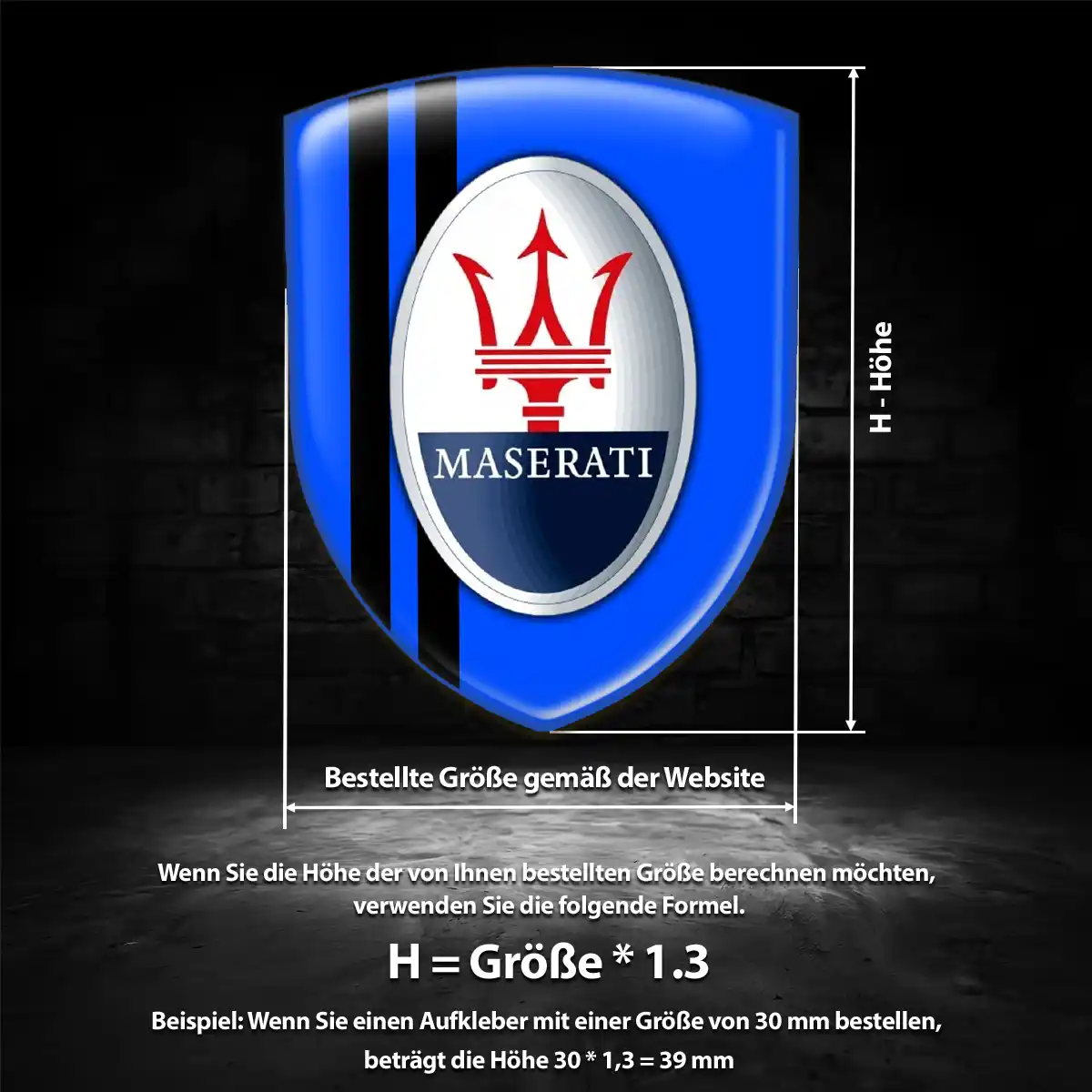 Maserati Aufkleber Emblem Auto Stilvolles Design