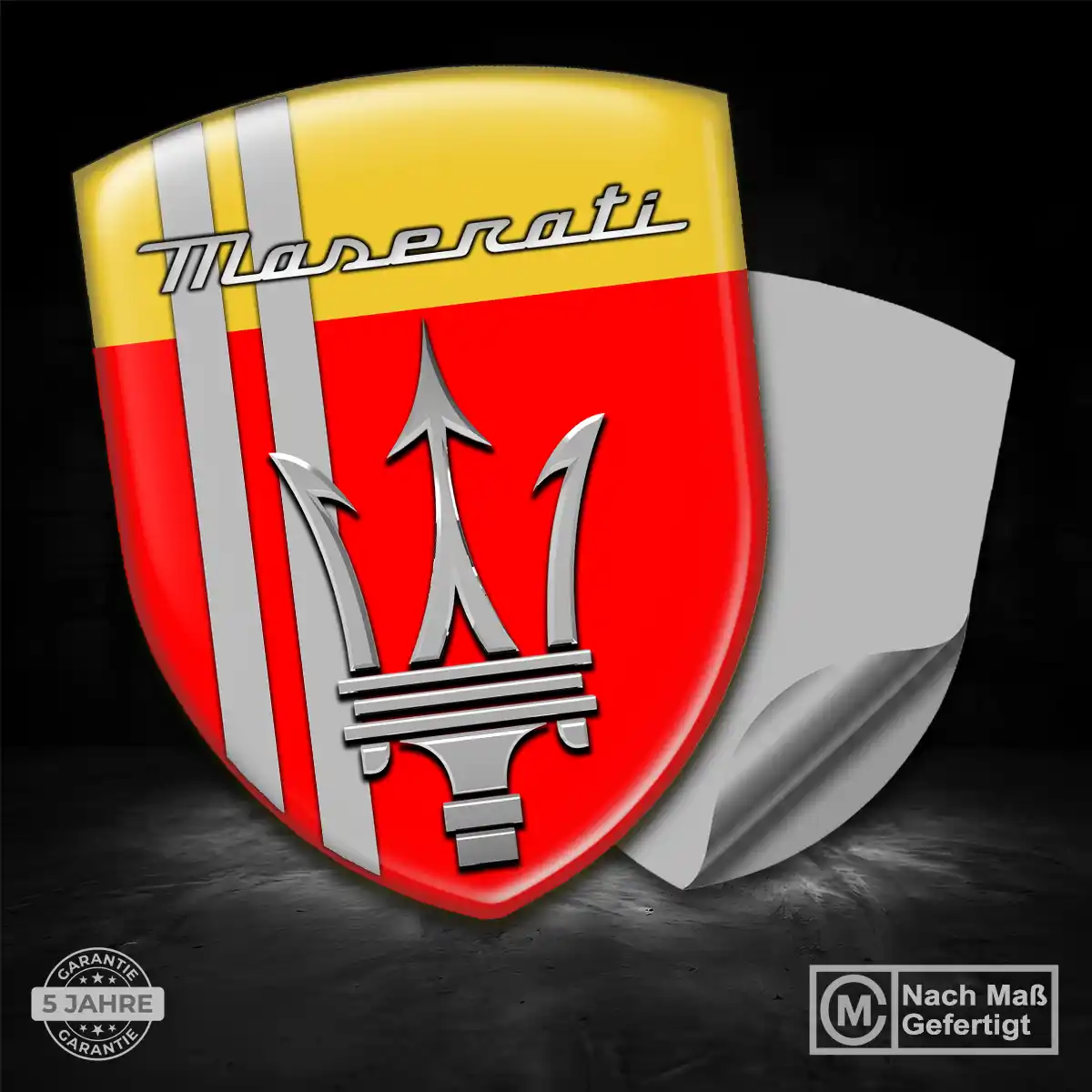 Maserati Aufkleber Emblem Stilvolles Design
