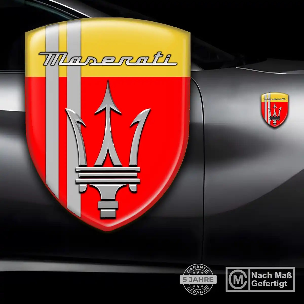 Maserati Aufkleber Emblem Stilvolles Design