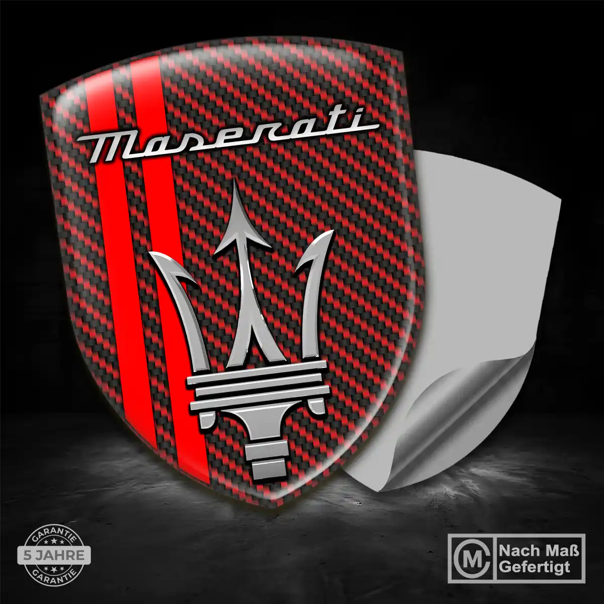 Maserati Aufkleber Emblem Wappen Auto Premium-Edition