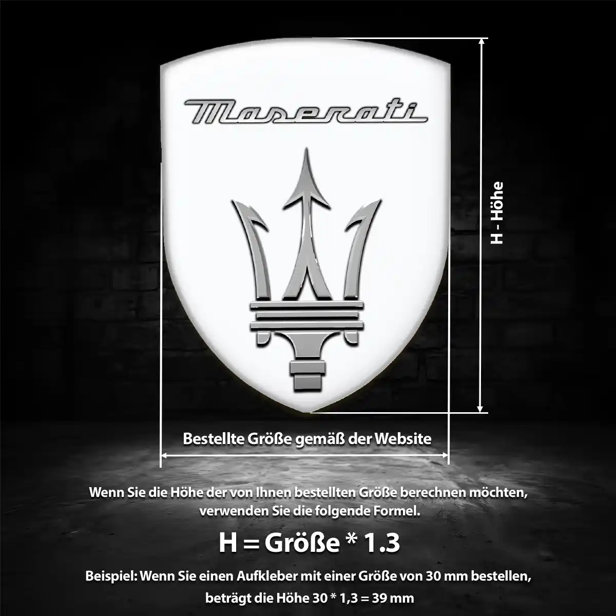 Maserati Aufkleber Emblem Wappen Auto Stilvolles Design