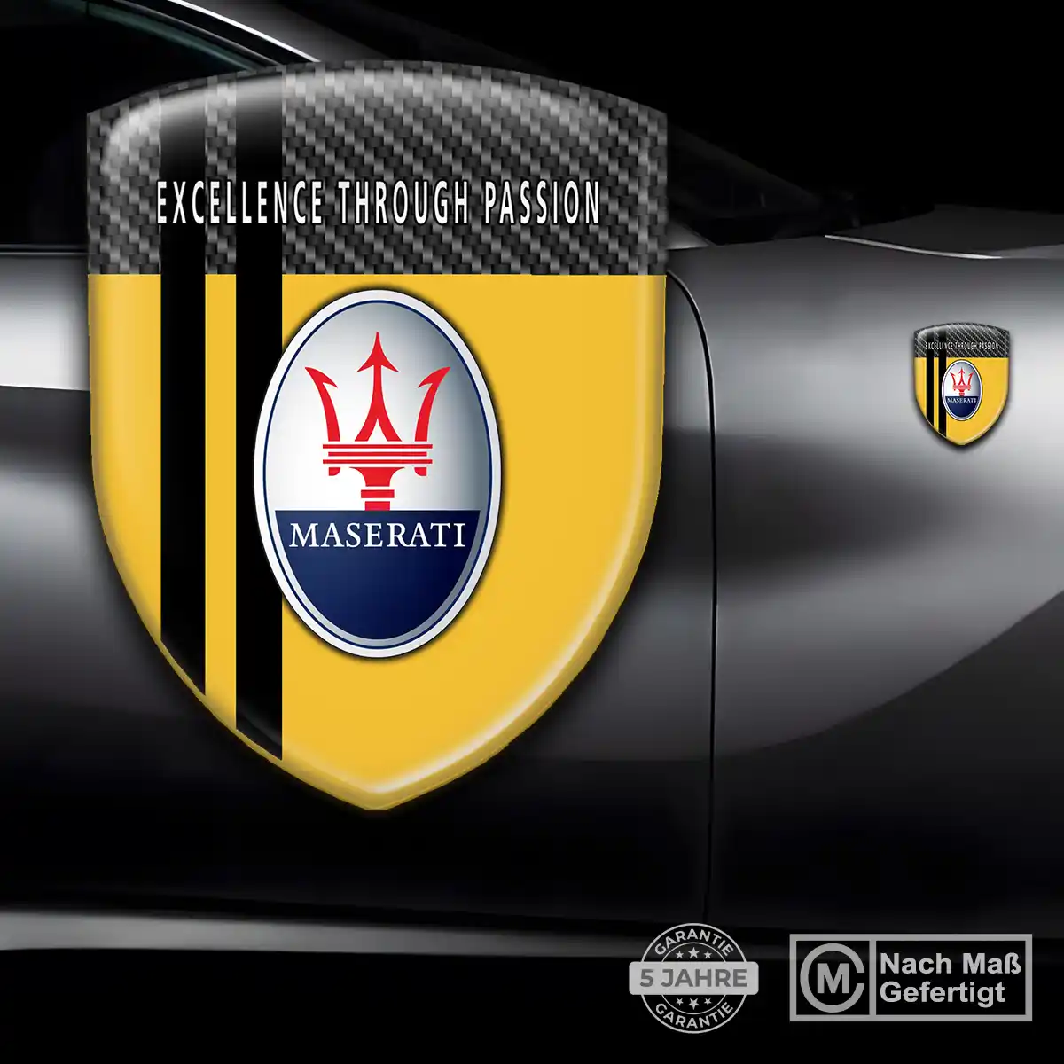 Maserati Aufkleber Emblem Wappen Premiumqualität