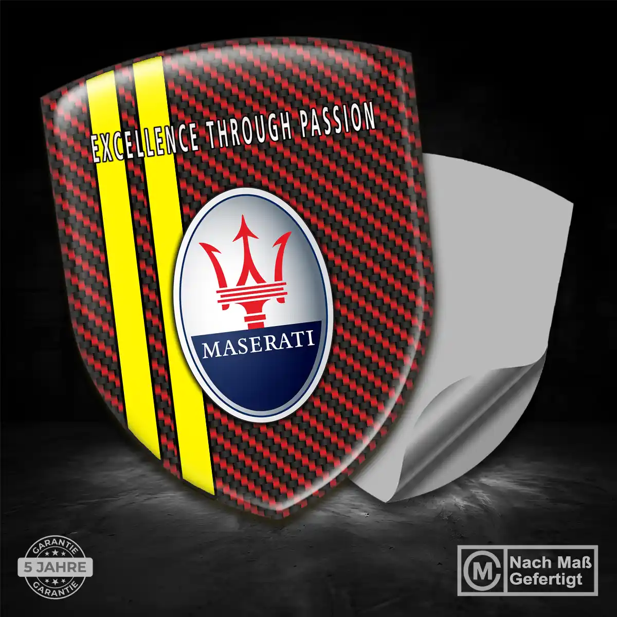 Maserati Aufkleber Emblem Wappen Stilvolles Design