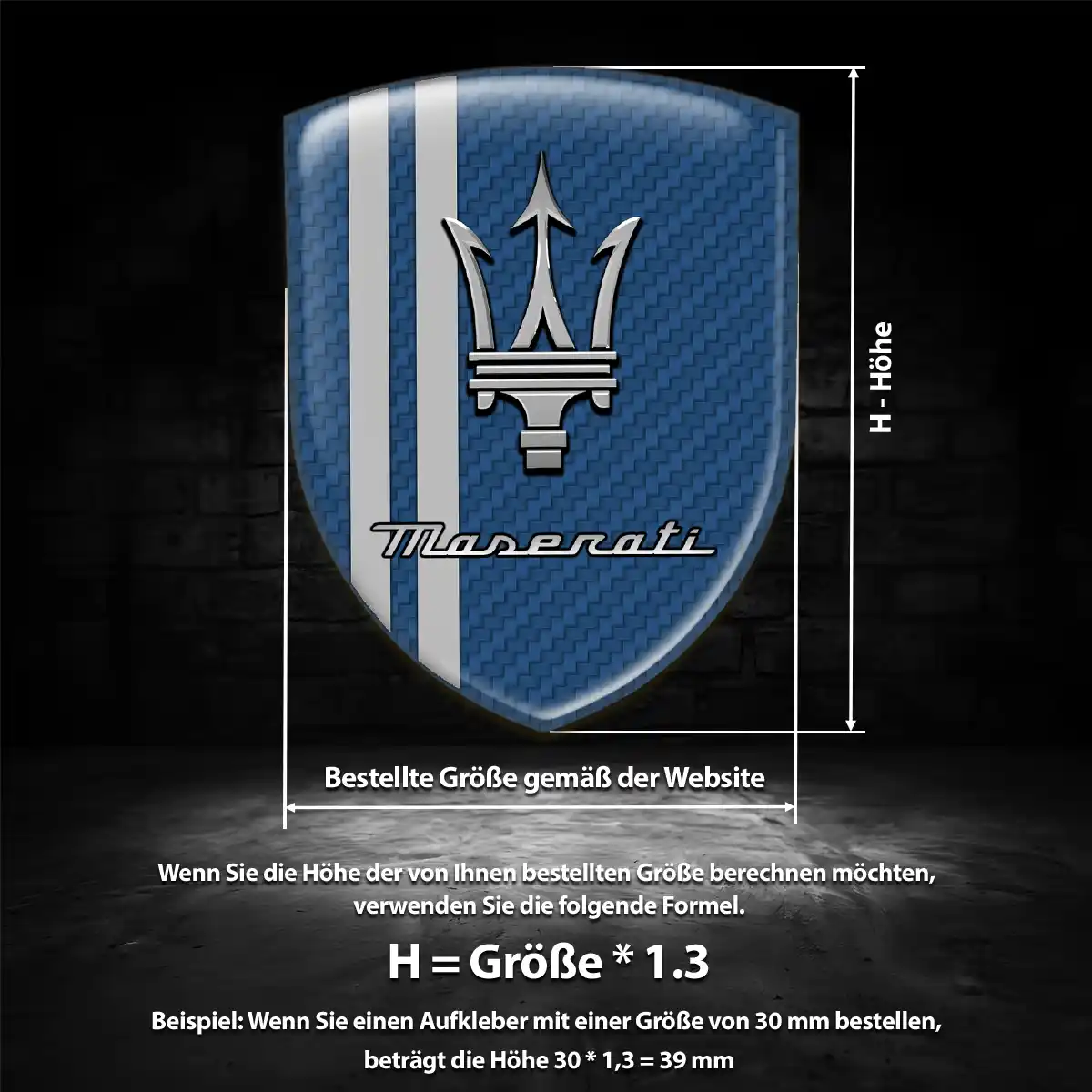 Maserati Aufkleber Embleme Silikon Auto Hohe Qualität