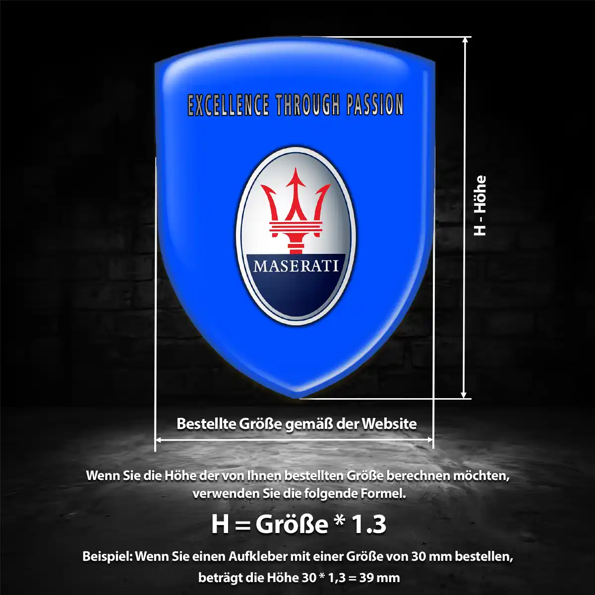 Maserati Aufkleber Embleme Silikon Hohe Qualität