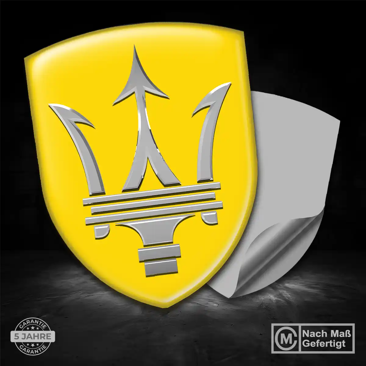 Maserati Aufkleber Embleme Silikon Premium-Edition
