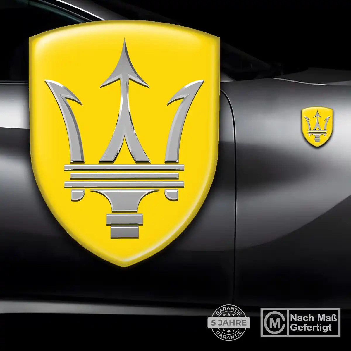 Maserati Aufkleber Embleme Silikon Premium-Edition