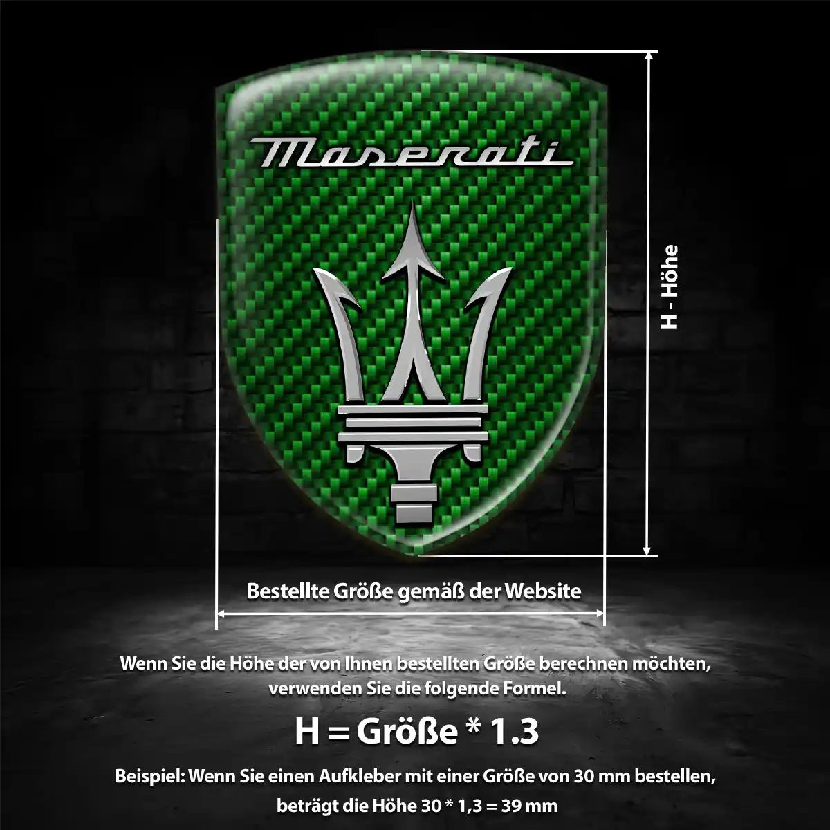 Maserati Aufkleber Hohe Qualität