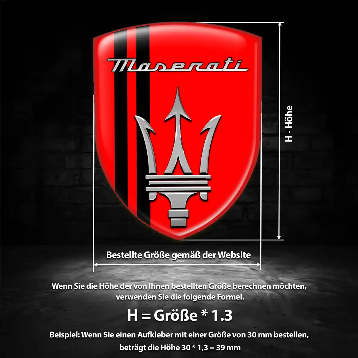 Maserati Aufkleber Premiumqualität