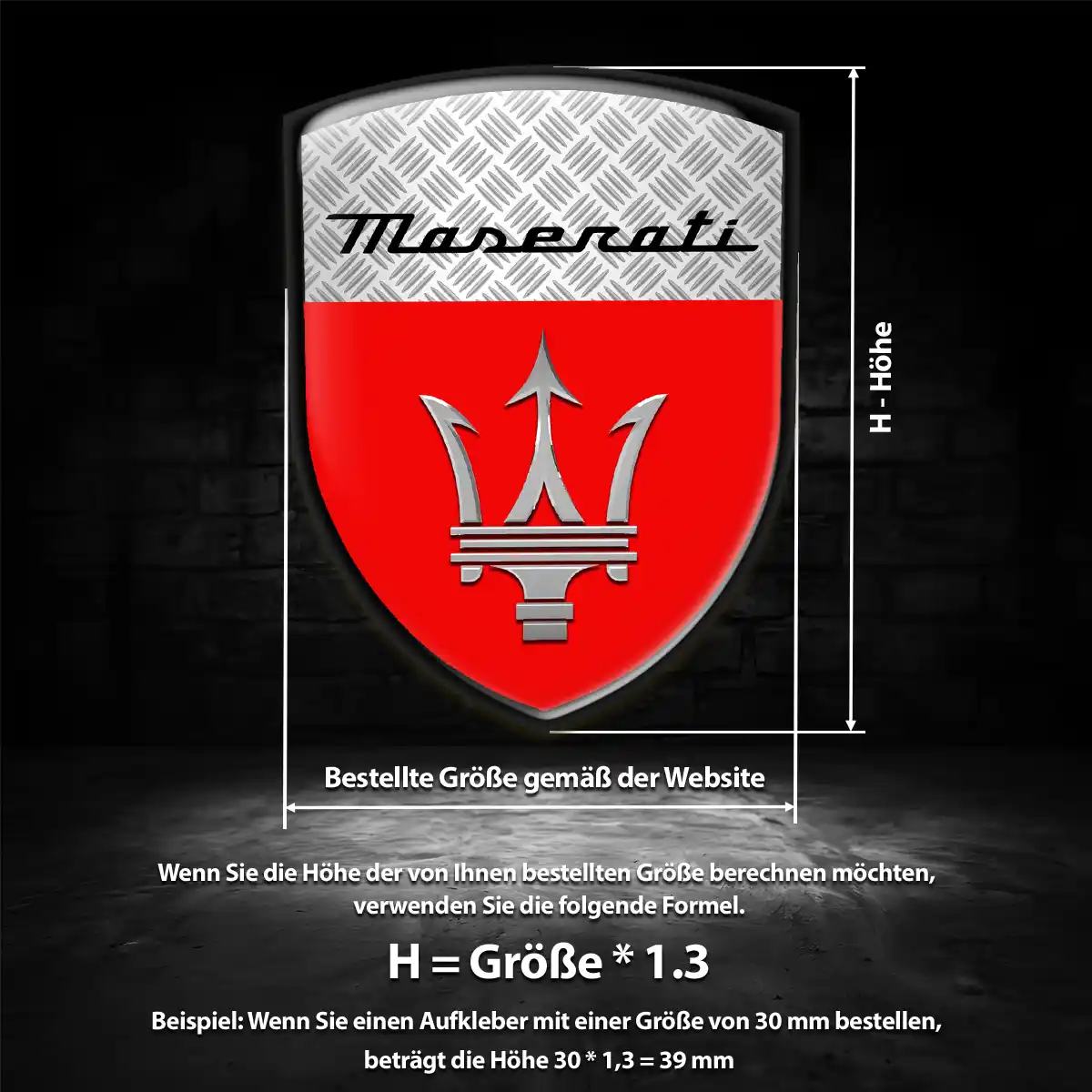 Maserati Aufkleber Silikon Embleme Auto Hohe Qualität