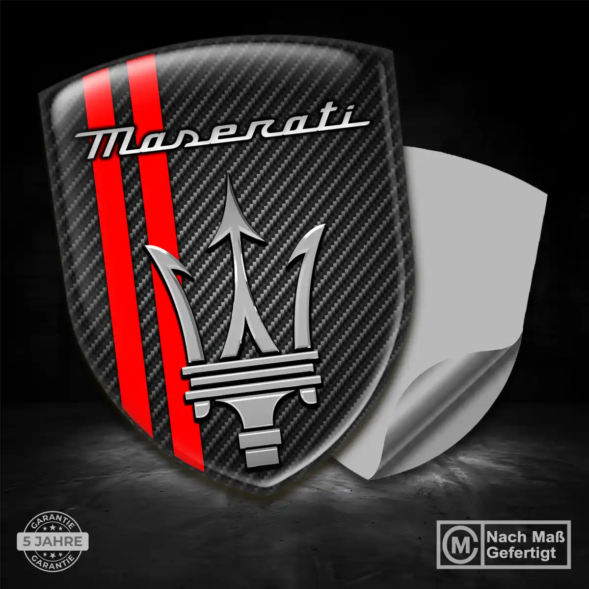Maserati Aufkleber Wappen Auto Premium-Edition