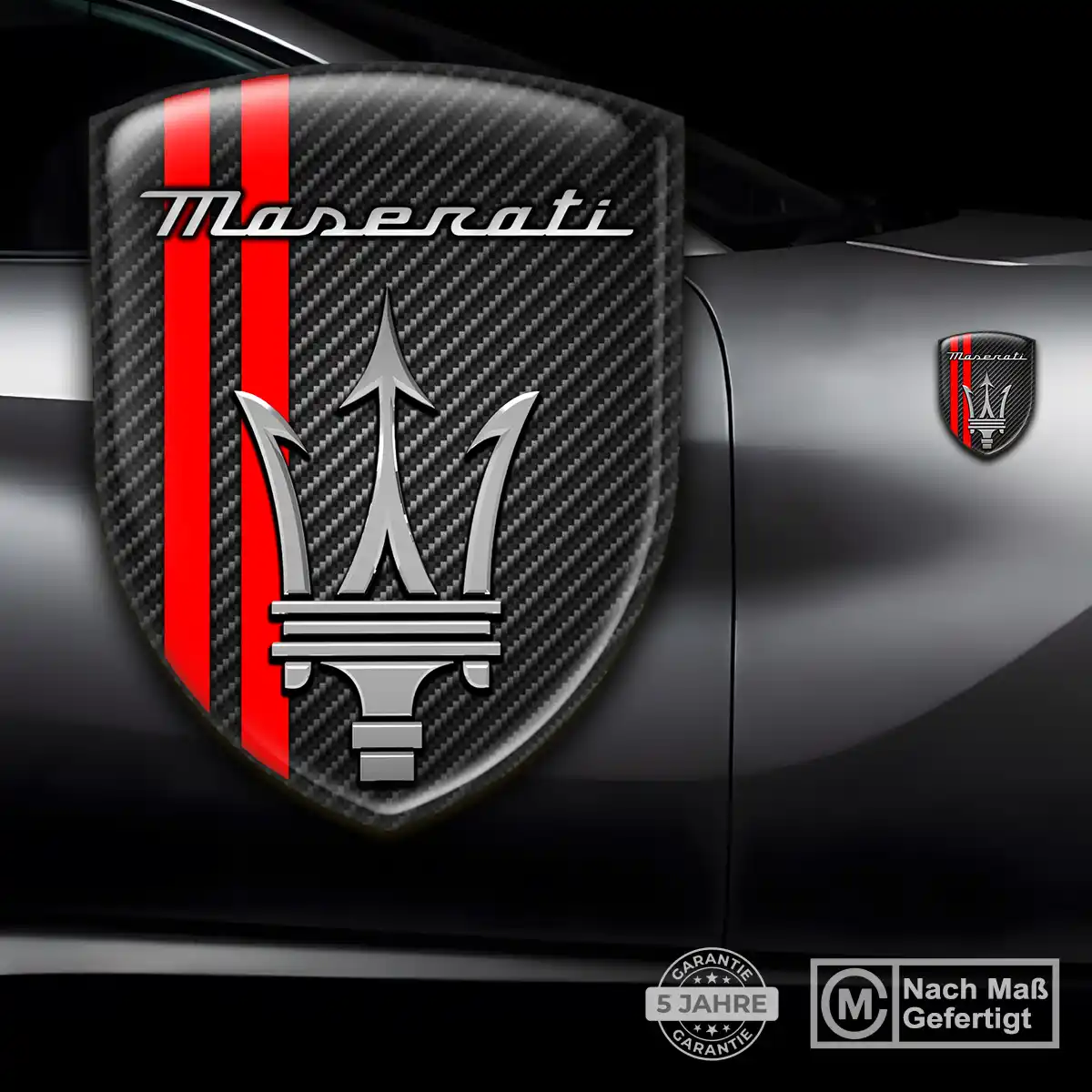 Maserati Aufkleber Wappen Auto Premium-Edition