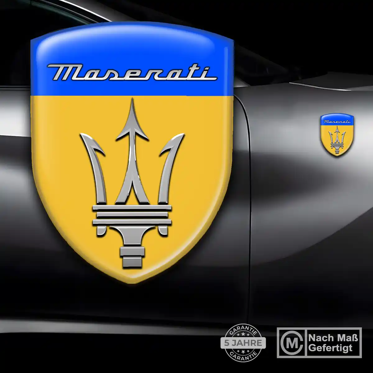 Maserati Aufkleber Wappen Auto Stilvolles Design