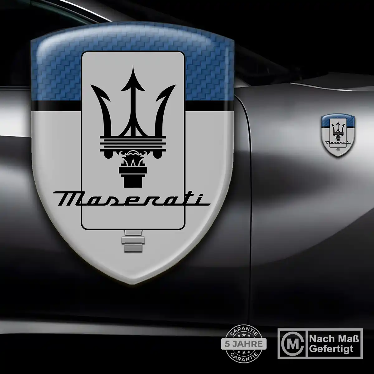 Maserati Aufkleber Wappen Emblem Auto Premium-Edition