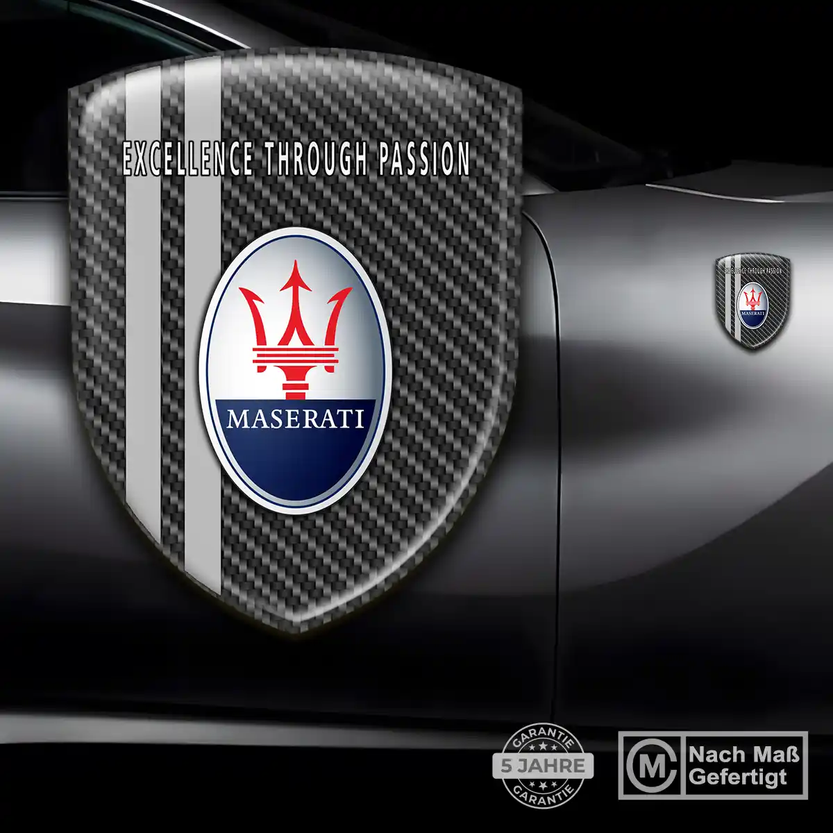 Maserati Aufkleber Wappen Emblem Auto Stilvolles Design