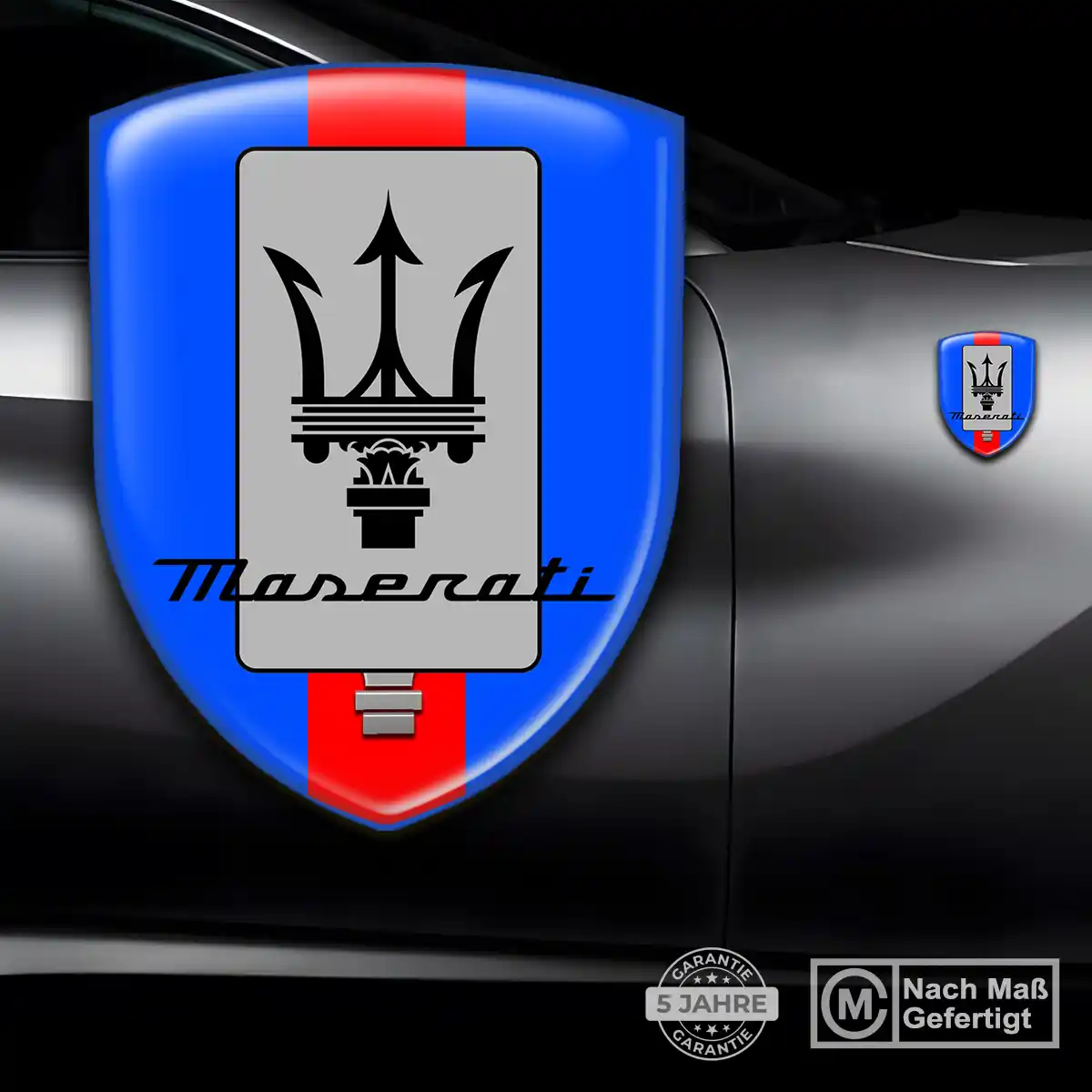Maserati Aufkleber Wappen Emblem Stilvolles Design