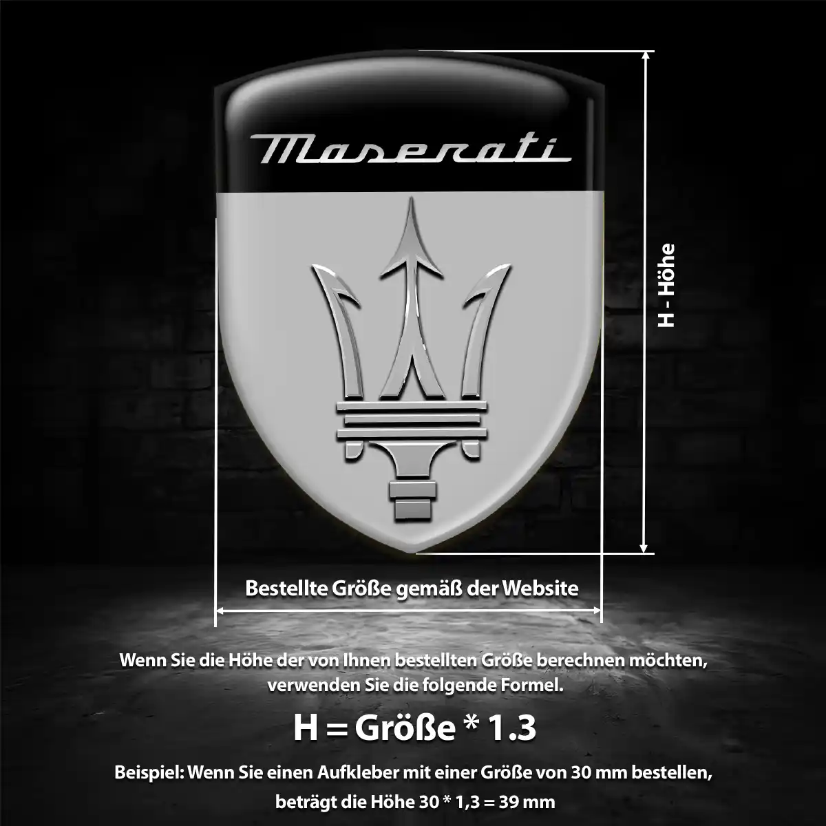 Maserati Aufkleber Wappen Hohe Qualität