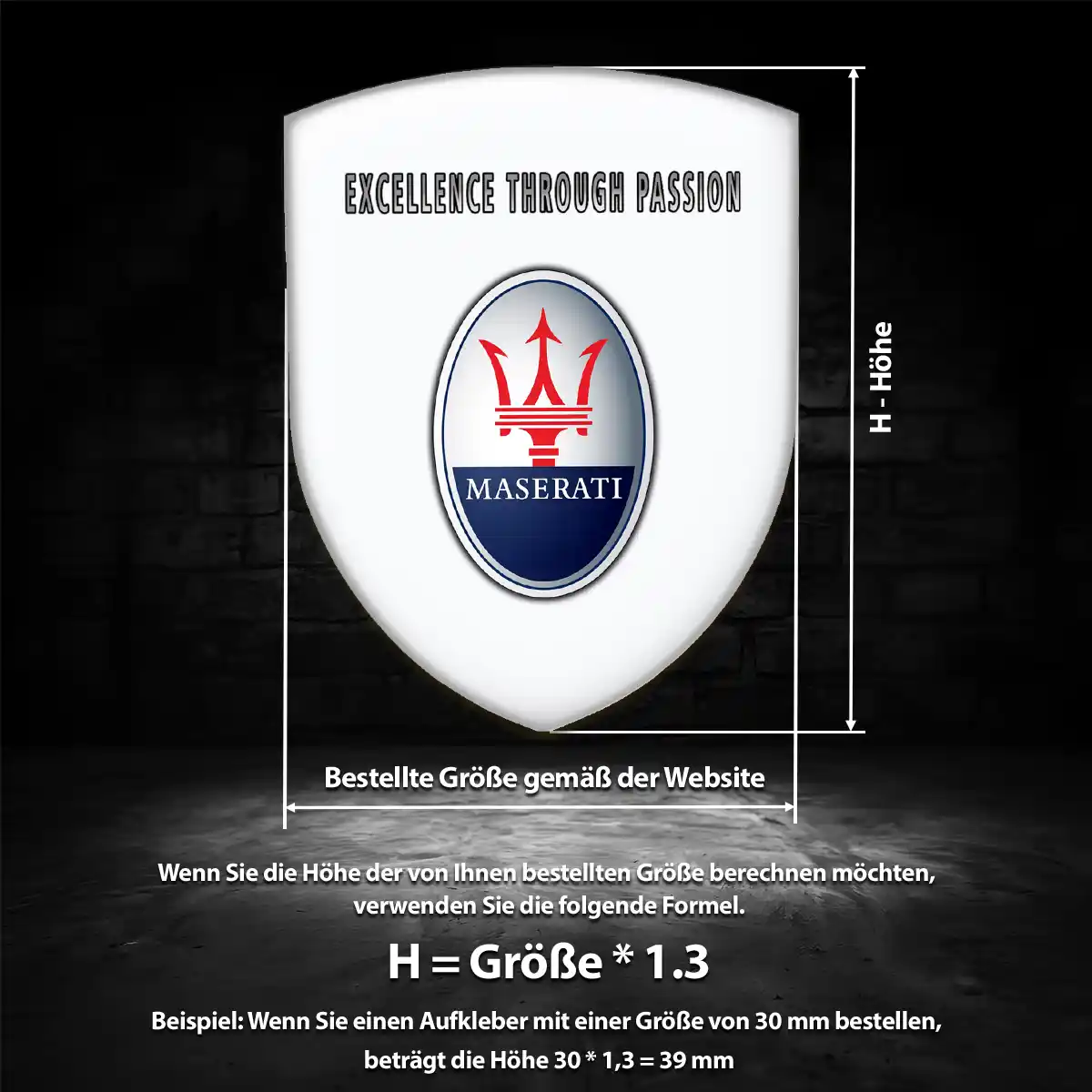 Maserati Emblem Aufkleber Auto Stilvolles Design