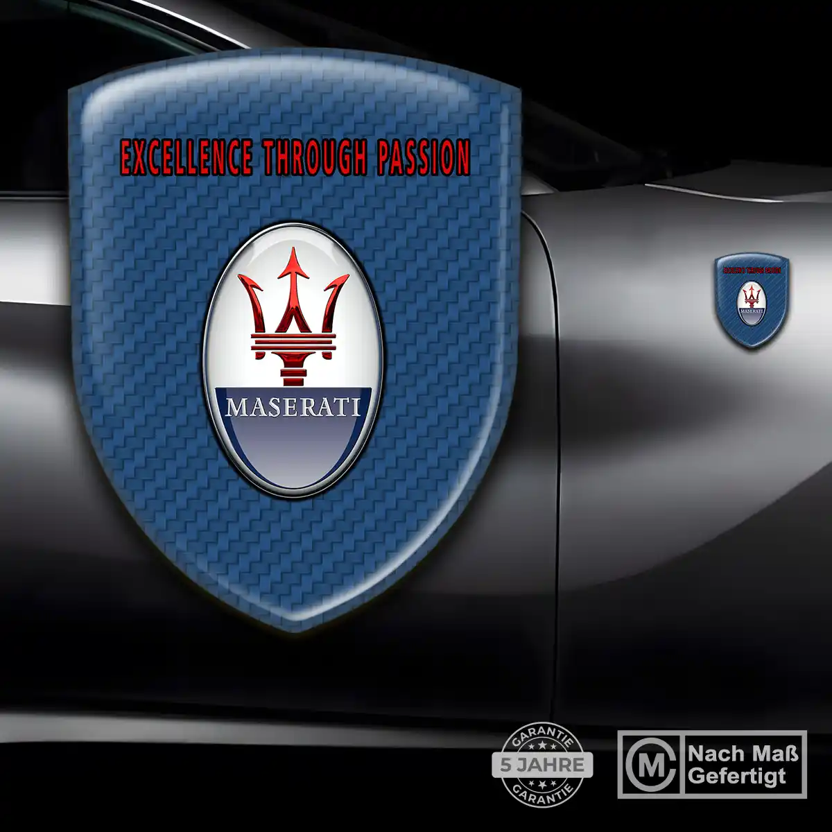 Maserati Emblem Aufkleber Stilvolles Design
