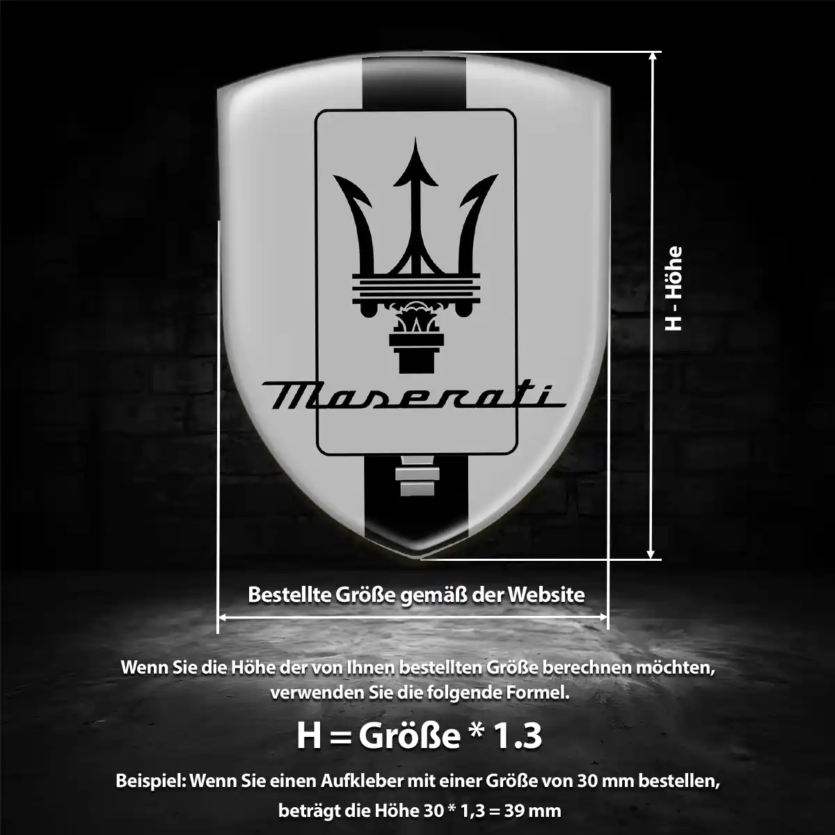 Maserati Emblem Aufkleber Wappen Auto Stilvolles Design