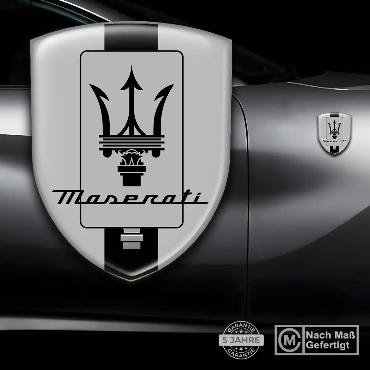 Maserati Emblem Aufkleber Wappen Auto Stilvolles Design